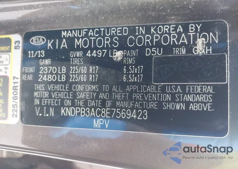 2014 Kia Sportage Lx from USA, damaged, VIN KNDPB3AC8E7569423